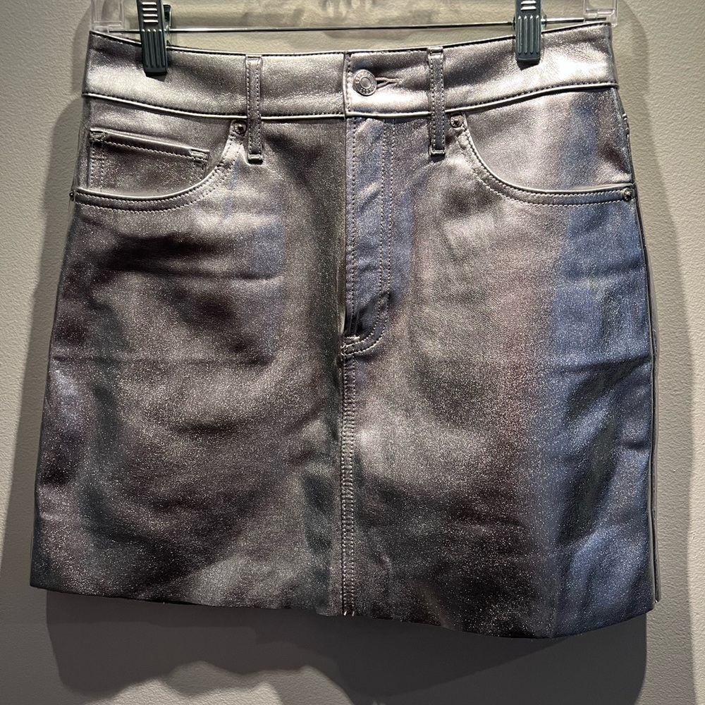 Silver Metallic Women's Skirt
